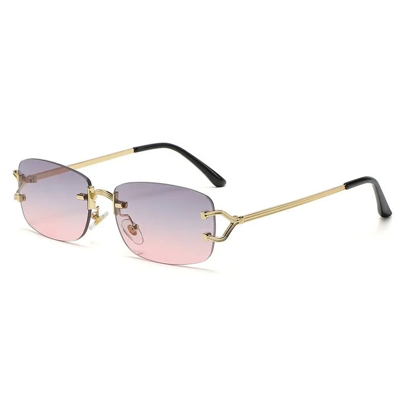 Lunettes de soleil carrées à facettes diamantées