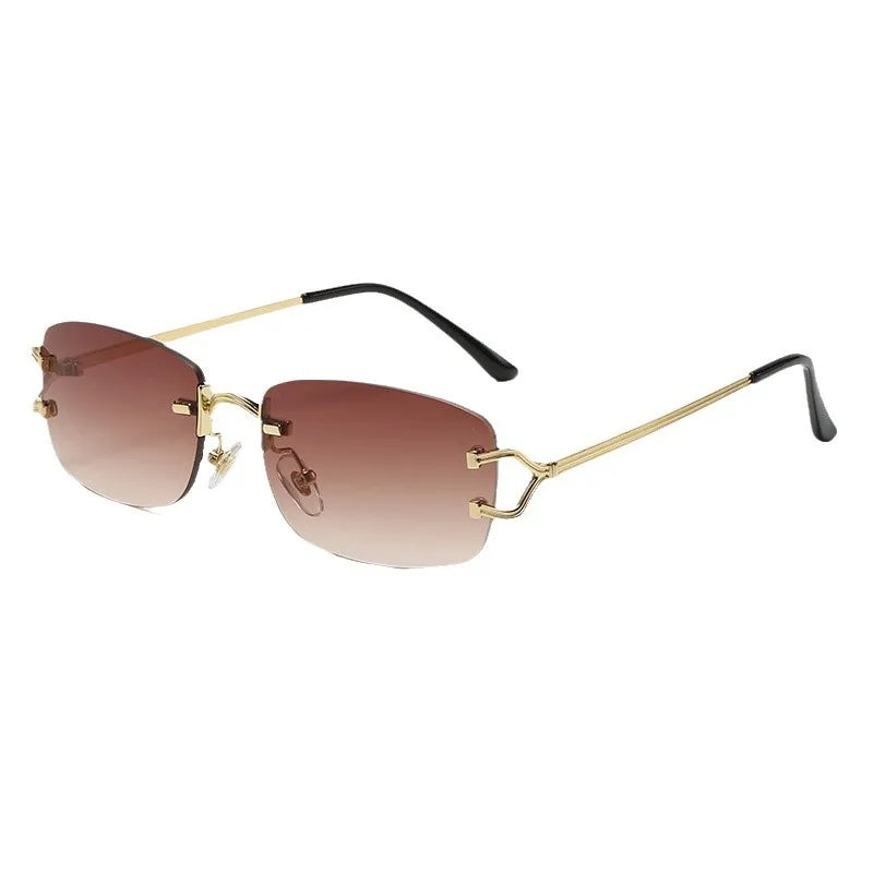 Lunettes de soleil carrées à facettes diamantées