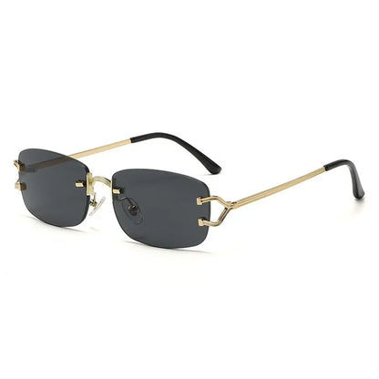 Lunettes de soleil carrées à facettes diamantées