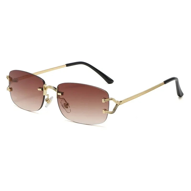 Lunettes de soleil carrées à facettes diamantées