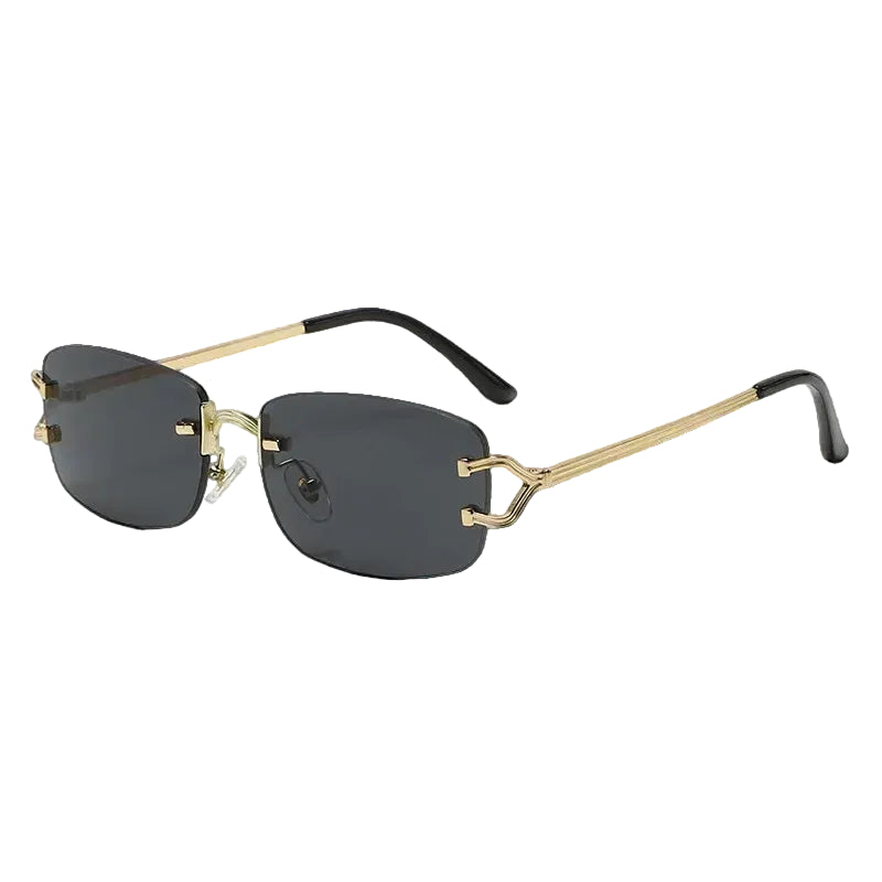 Lunettes de soleil carrées à facettes diamantées