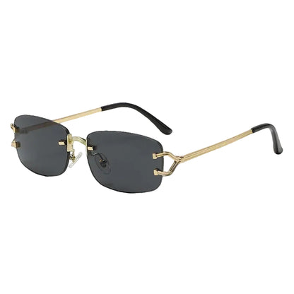 Lunettes de soleil carrées à facettes diamantées