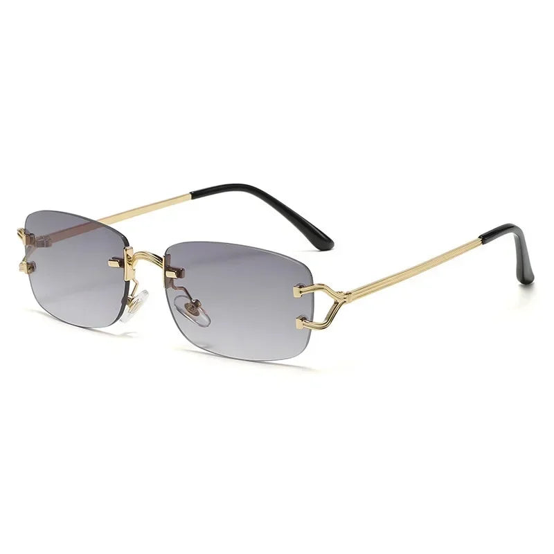 Lunettes de soleil carrées à facettes diamantées