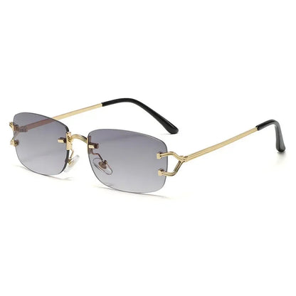 Lunettes de soleil carrées à facettes diamantées
